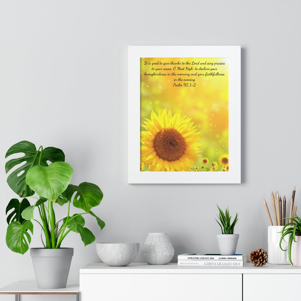 Framed Sunflower Poster