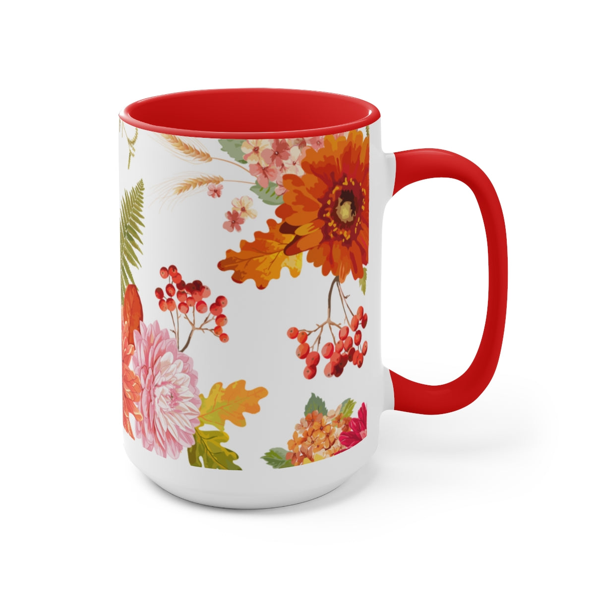 Flower Array  Coffee Mugs, 15oz, Unique Coffee Mug, Holiday Gift