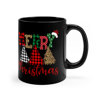 Merry Christmas 11oz Black Mug