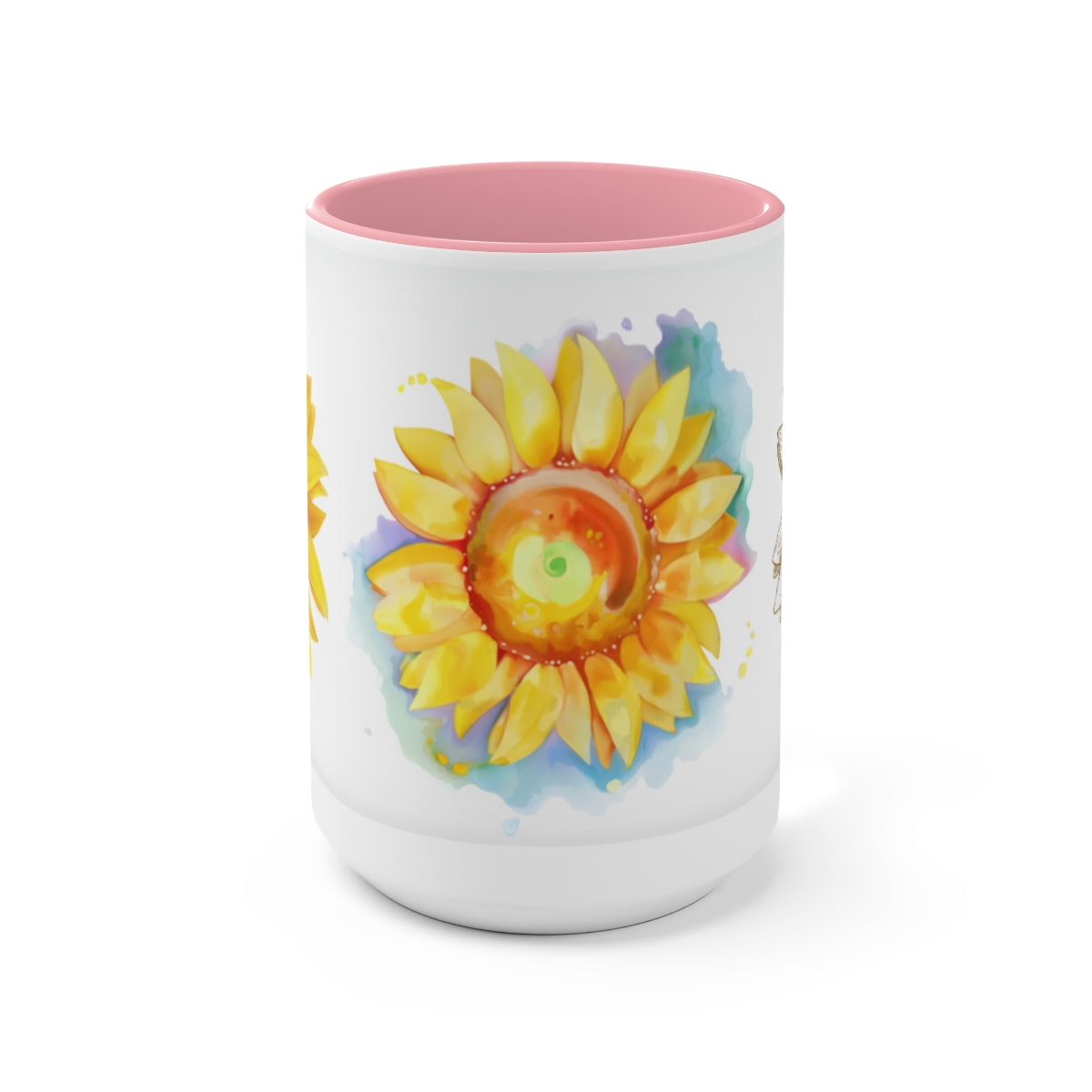 Sunflower Mural Coffee Mugs, 15oz, Unique Coffee Mug, Gifts