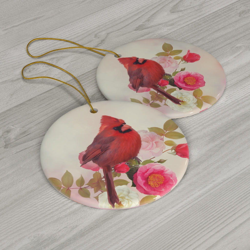 Christmas Cardinal Ceramic Ornament, 1-Pack