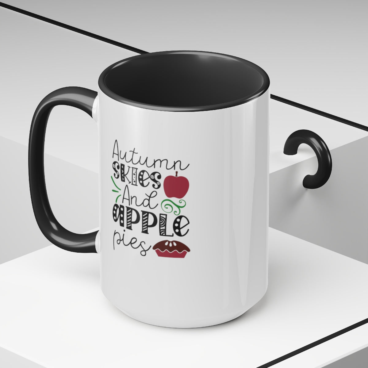 Apple Pie Autumn Skies Coffee Mugs, 15oz