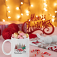 Wonderful Time Ceramic Mug 11oz, Christmas Tree Mug, Holiday Mug, Gift