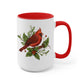 Christmas Cardinal Coffee Mugs, 15oz, Unique Coffee Mug, Holiday Gift