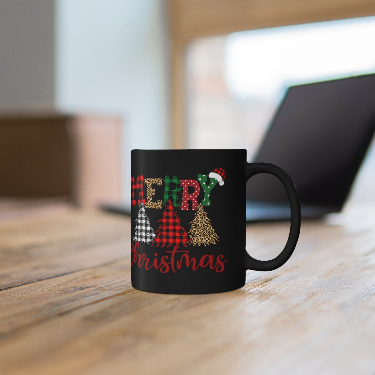 Merry Christmas 11oz Black Mug