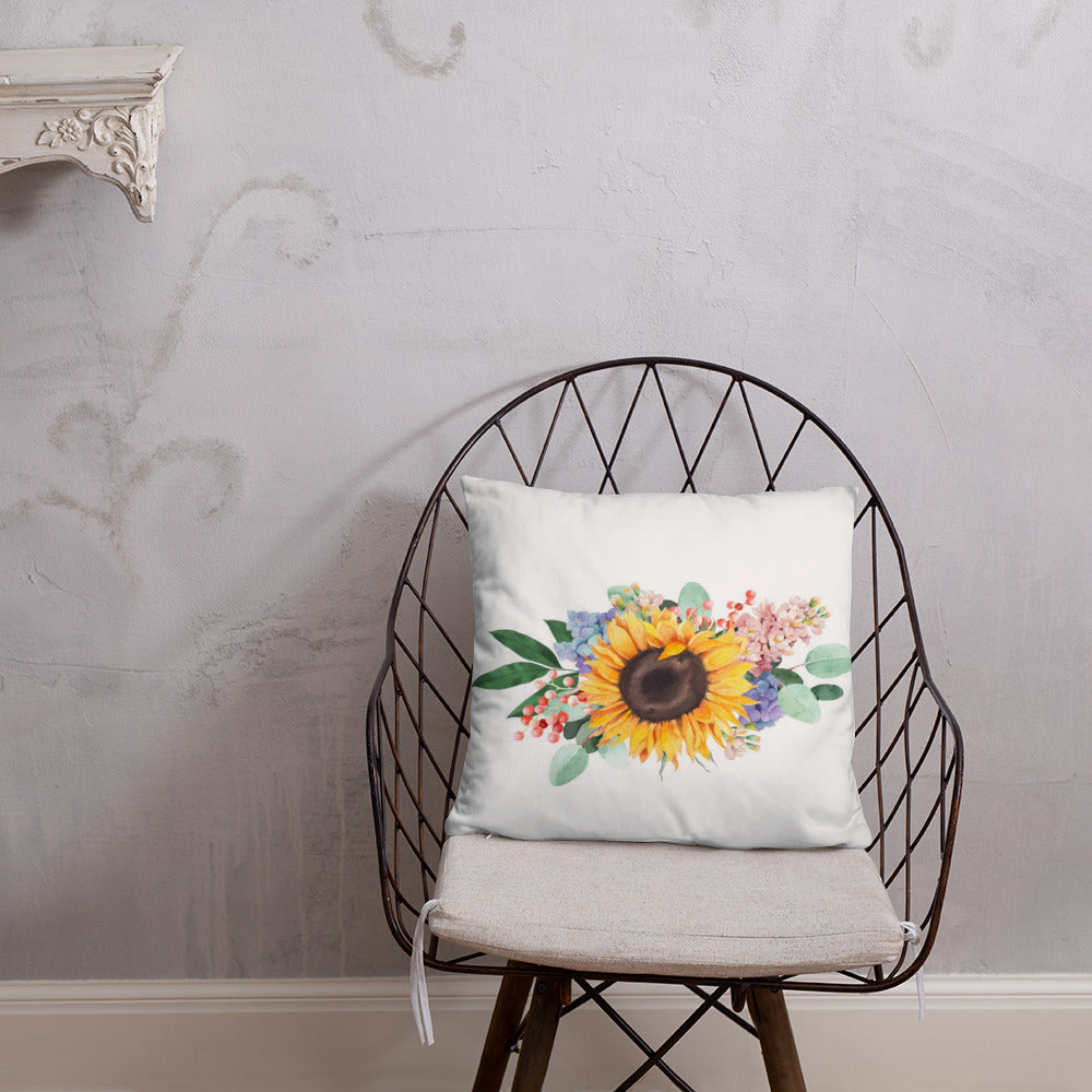 Sunflower bouquet Pillow