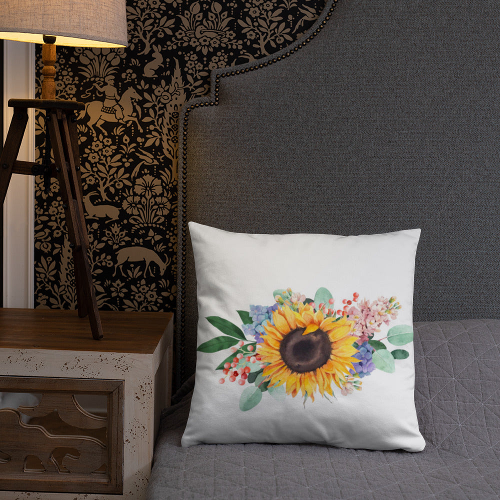 Sunflower bouquet Pillow