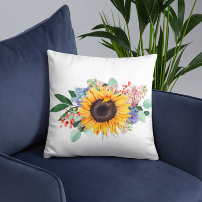 Sunflower bouquet Pillow