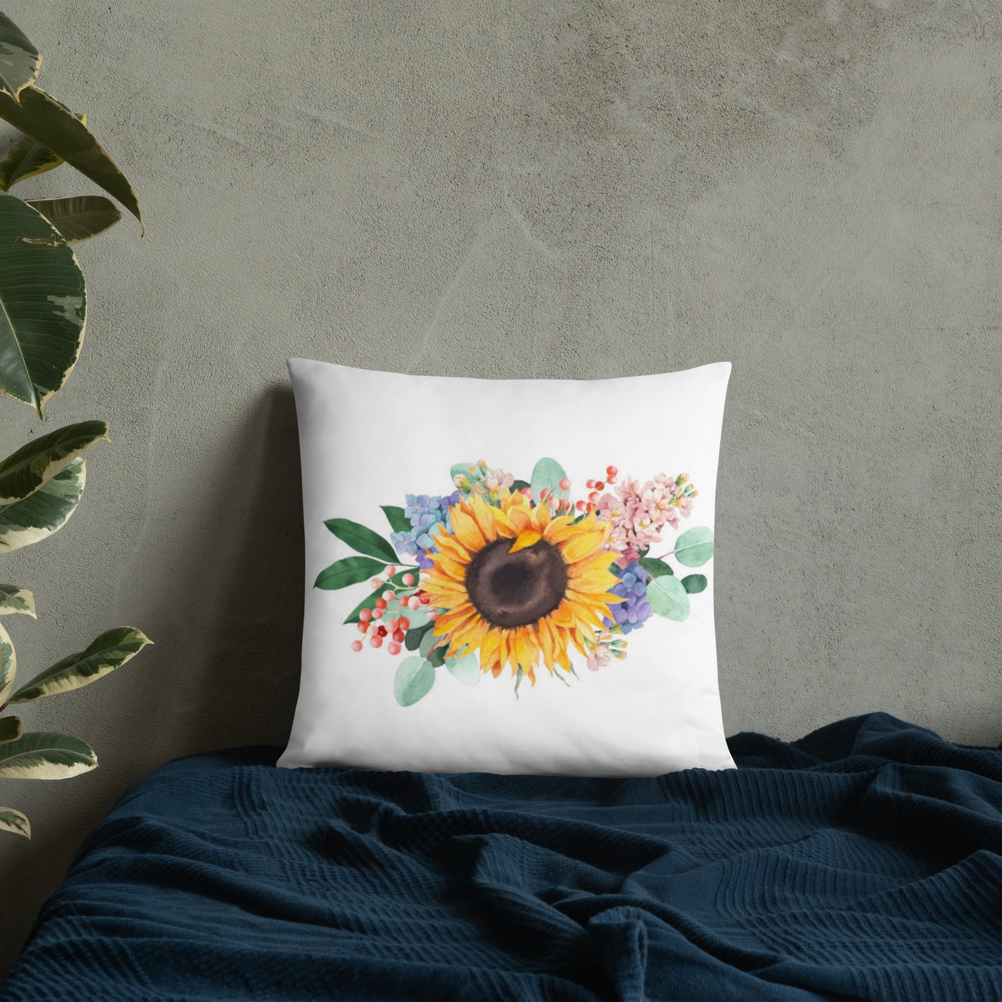 Sunflower bouquet Pillow