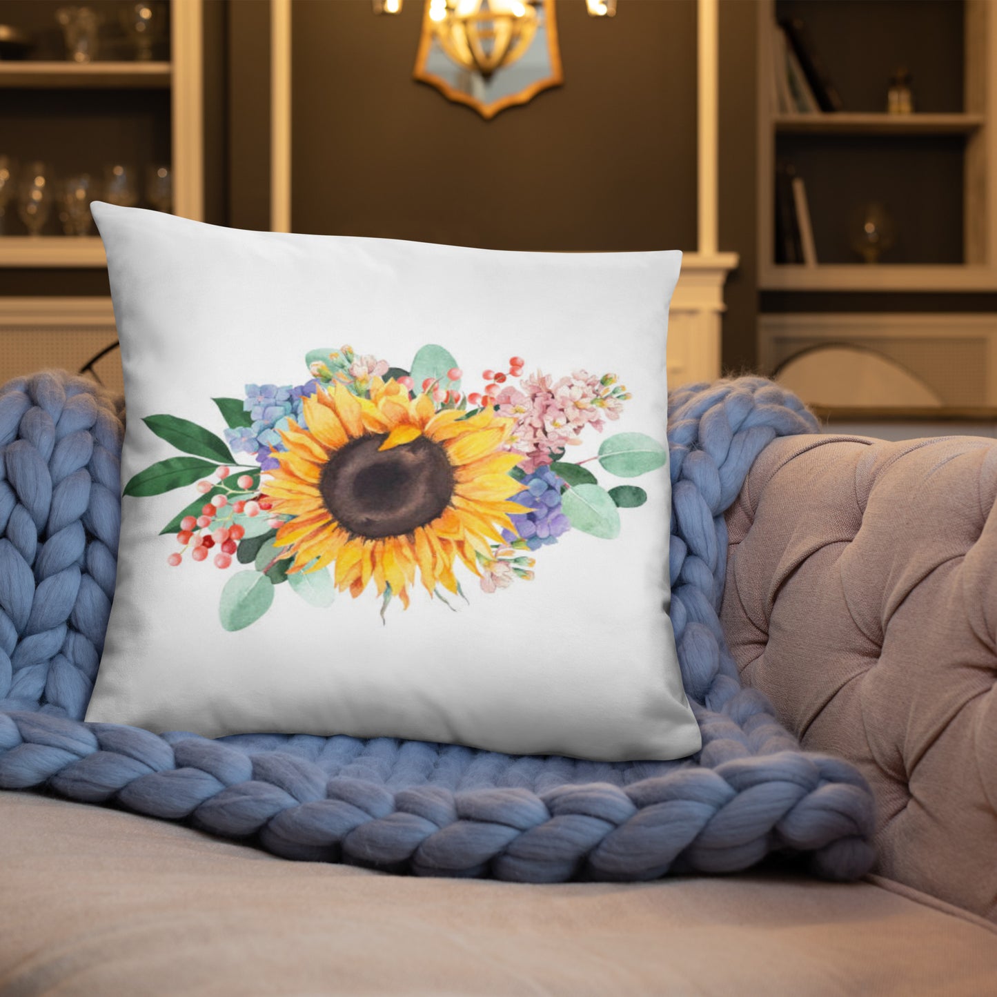 Sunflower bouquet Pillow