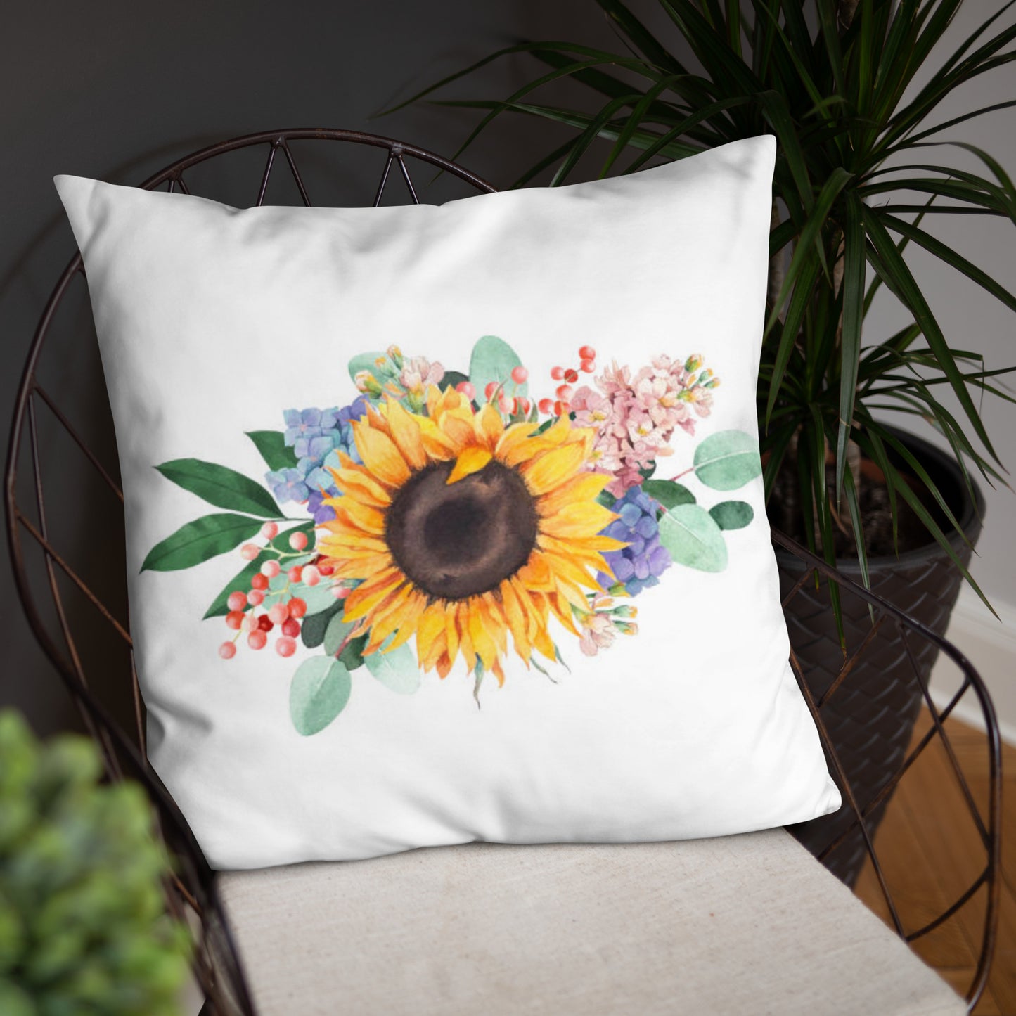 Sunflower bouquet Pillow