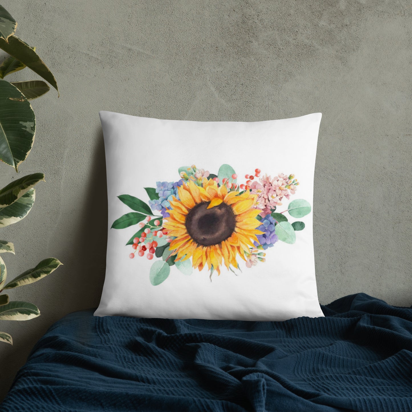 Sunflower bouquet Pillow