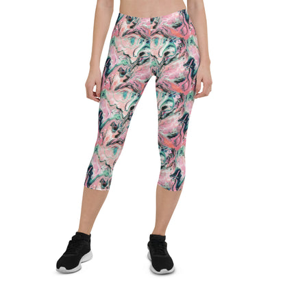 Pink Storm Capri Leggings