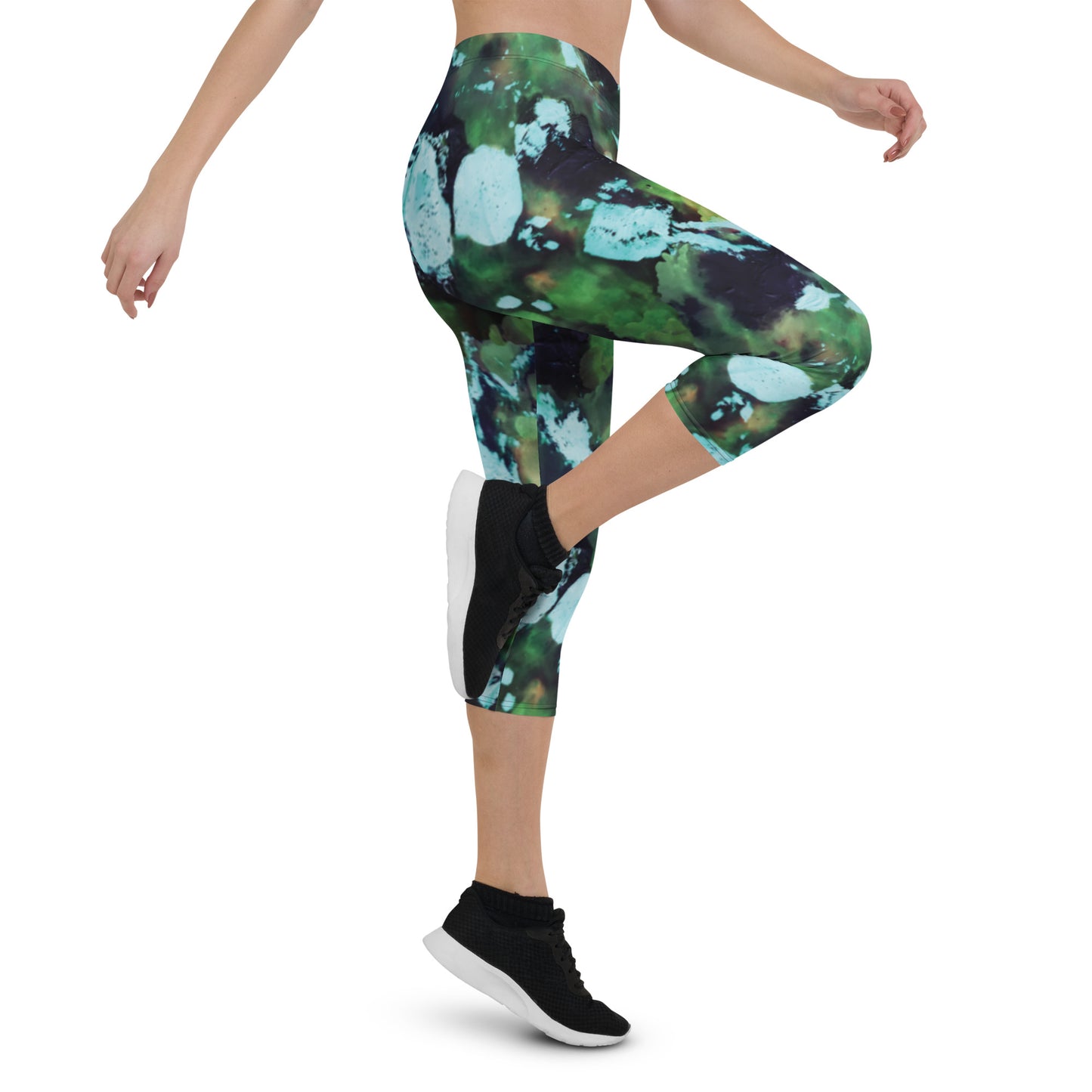 Green Hot Mess Capri Leggings