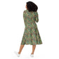 Green Tea Long Sleeve Midi Dress