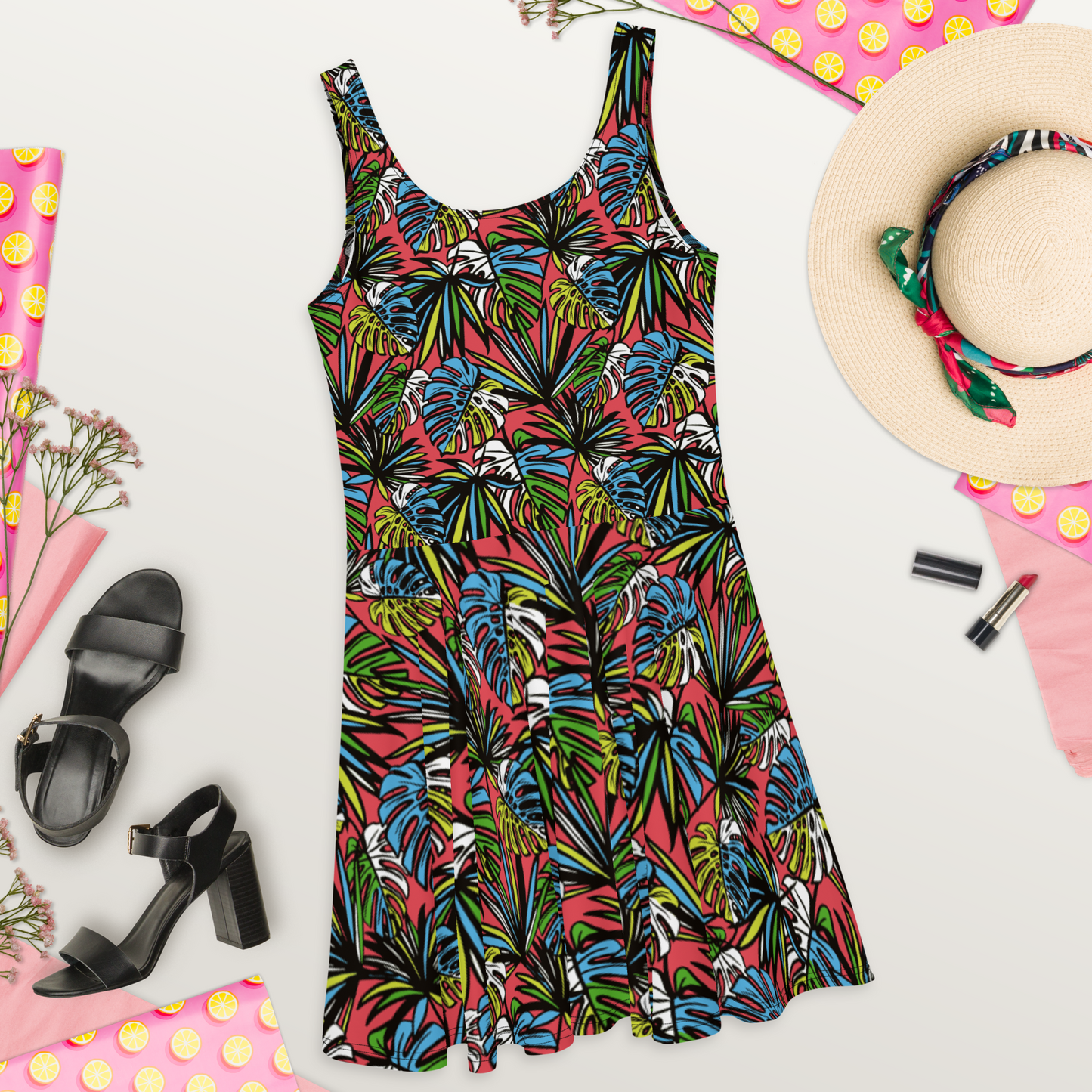 Palms Skater Dress