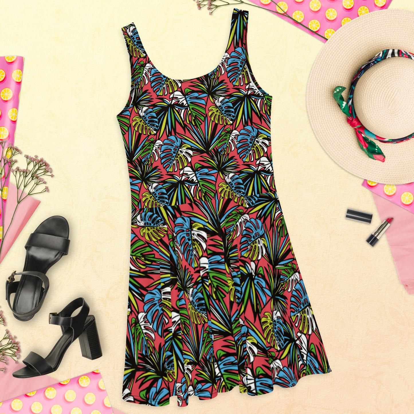 Palms Skater Dress