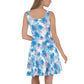 Blue Palm Skater Dress