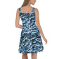 Blue Water Skater Dress