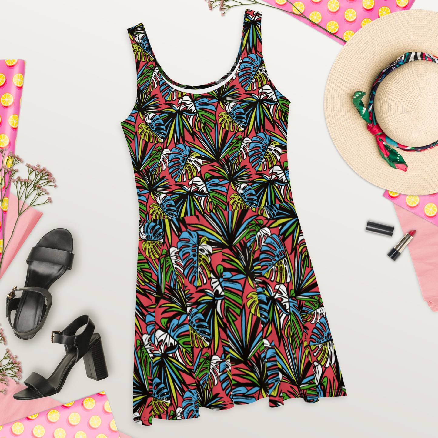 Palms Skater Dress