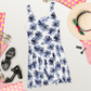 Black and White Floral Skater Dress