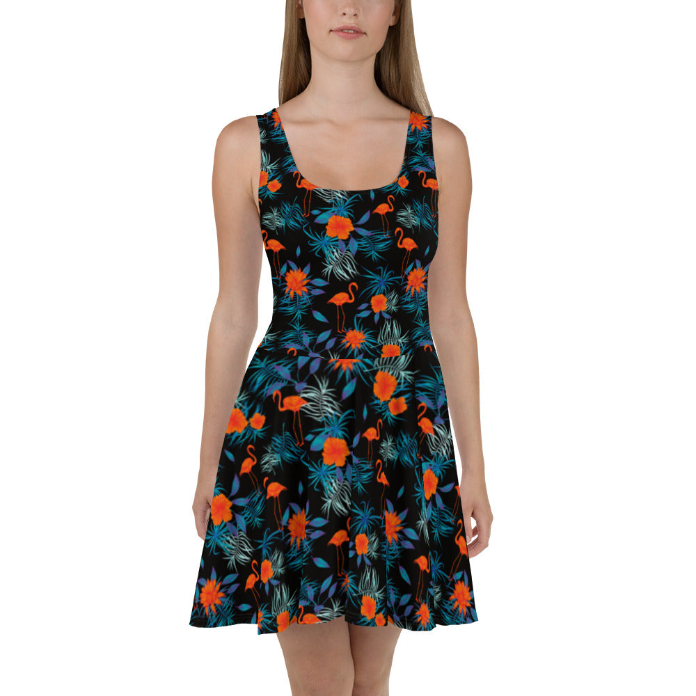 Pink Flamingo Skater Dress