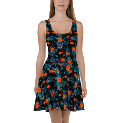 Pink Flamingo Skater Dress