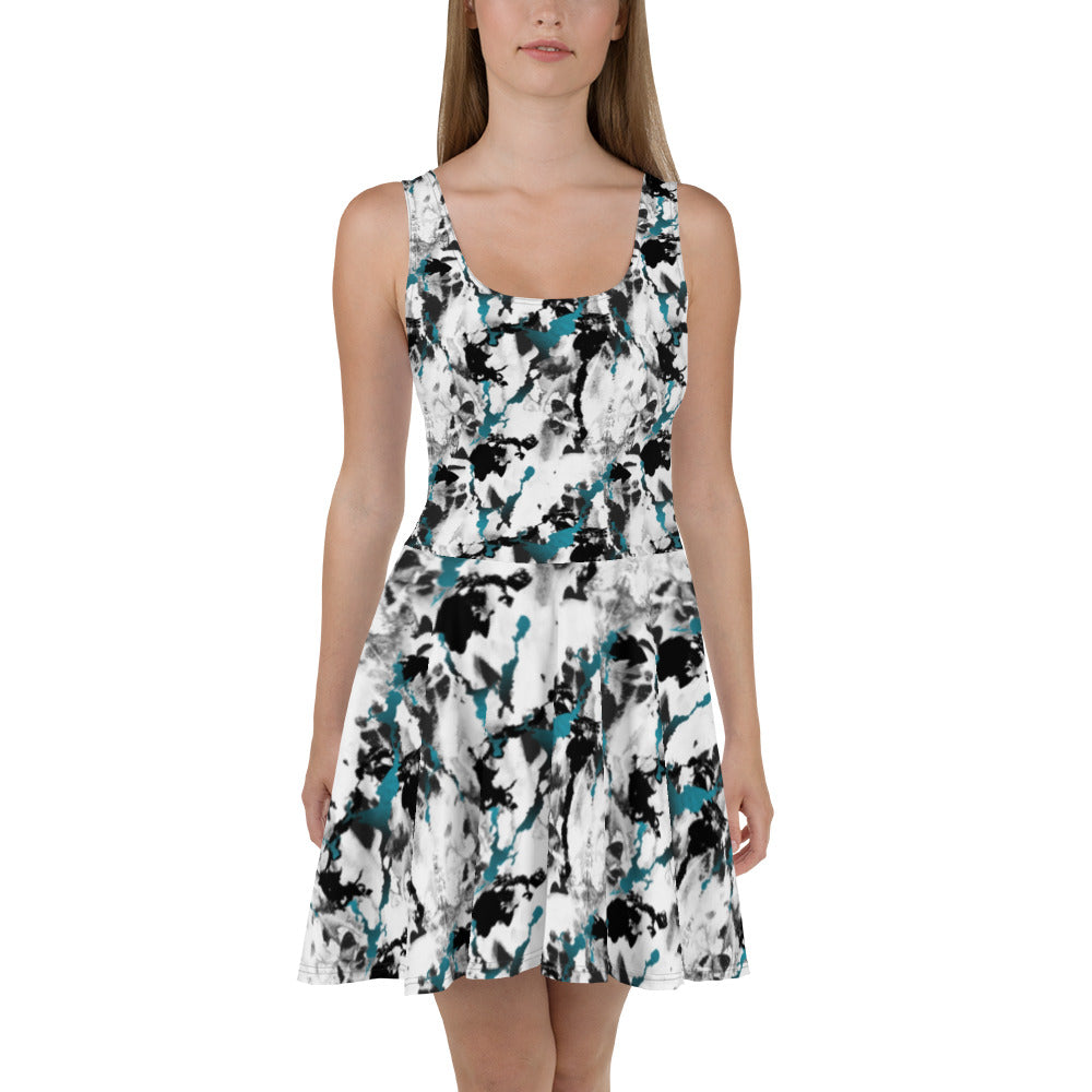 Black/White Skater Dress