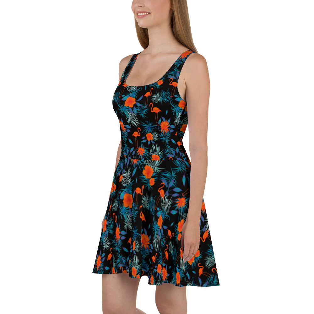 Pink Flamingo Skater Dress