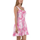 Pink Palms Skater Dress