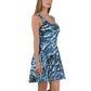 Blue Water Skater Dress