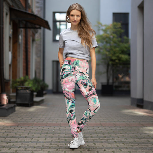 Pink Storm Yoga Leggings