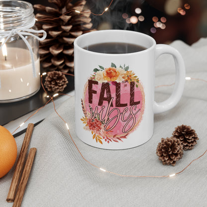 Fall Vibes Mug 11oz, Unique Coffee Mug, It's Fall Y'all, Holiday Gift