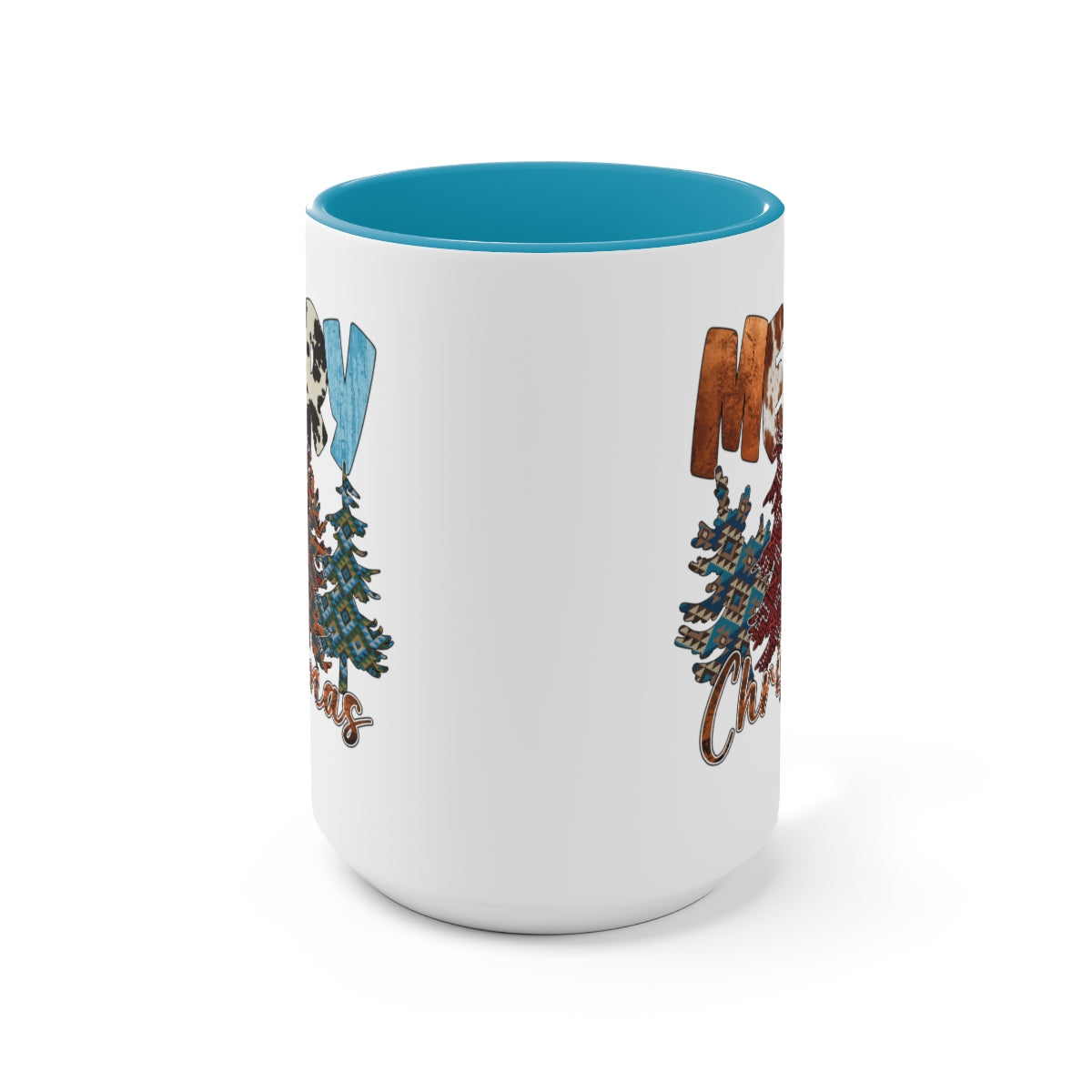 Merry Christmas Trees Coffee Mugs, 15oz