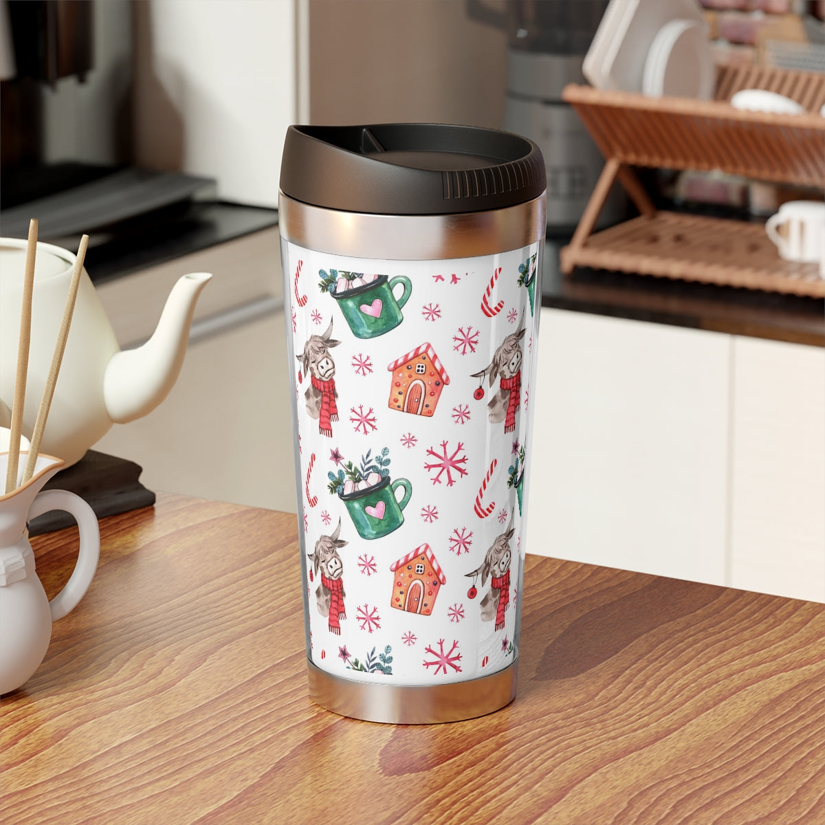 Christmas Stainless Steel Travel Mug