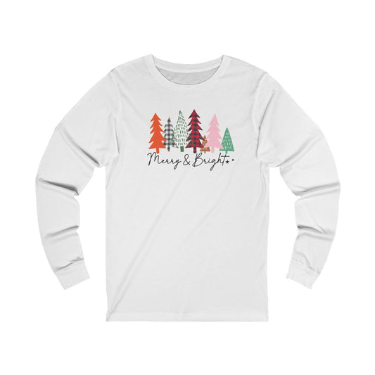 Merry and Bright  Jersey Long Sleeve Tee