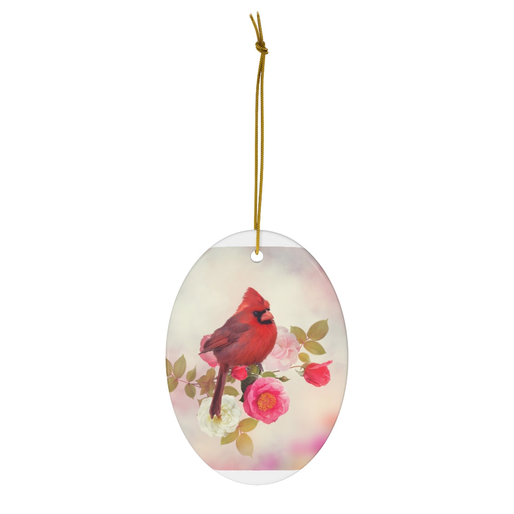 Christmas Cardinal Ceramic Ornament, 1-Pack