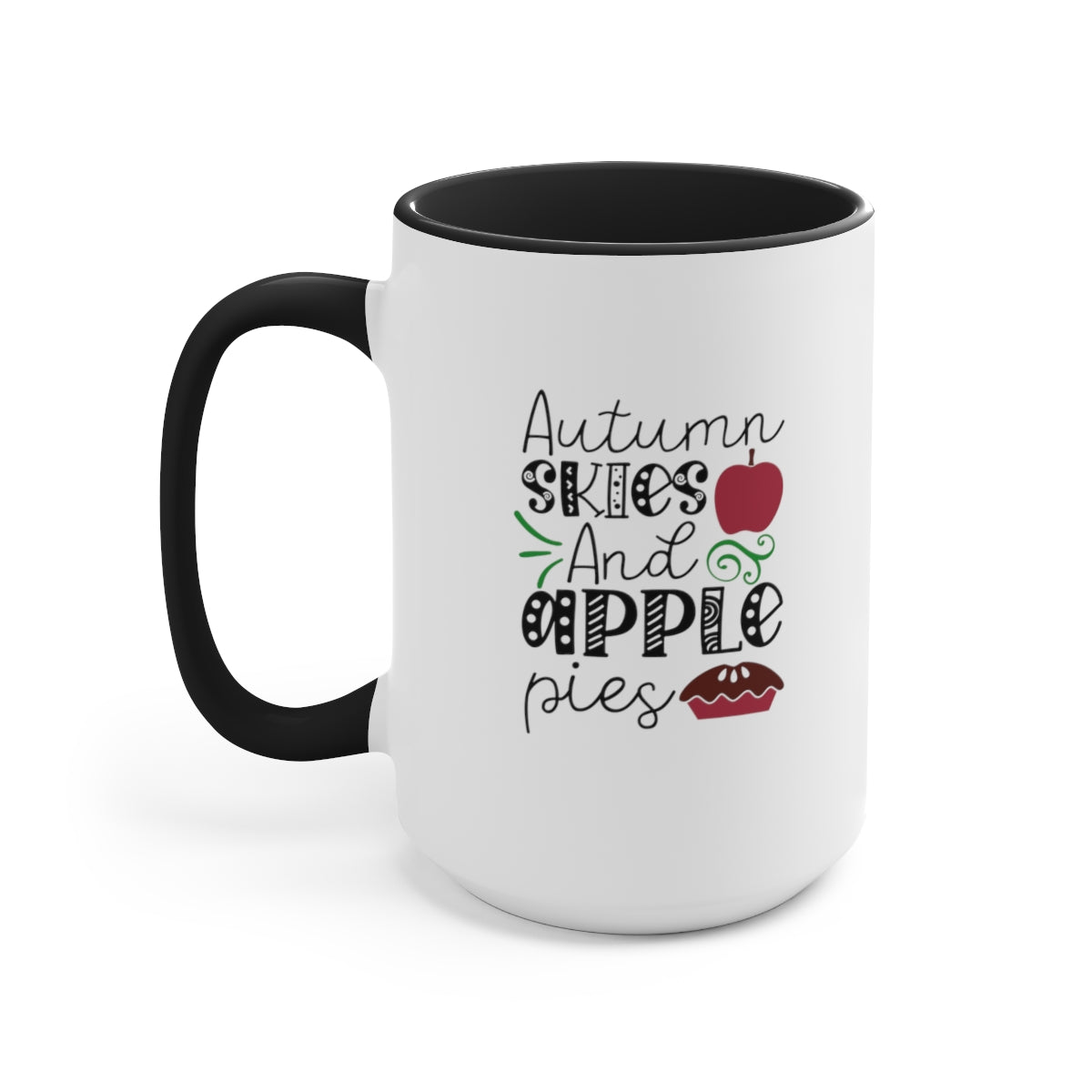 Apple Pie Autumn Skies Coffee Mugs, 15oz