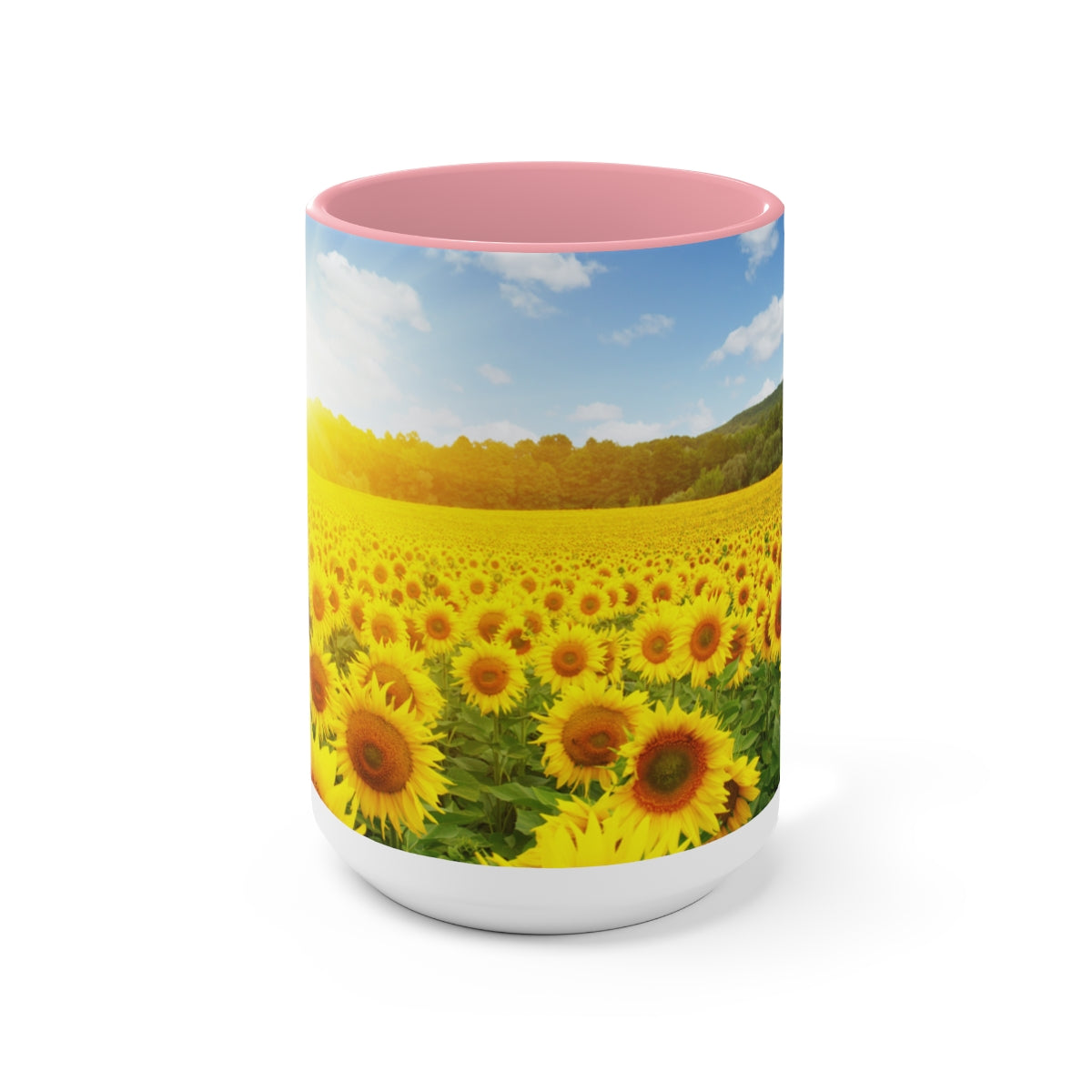 Sunflower Fields Coffee Mugs, 15oz, Unique Coffee Mug, Gifts