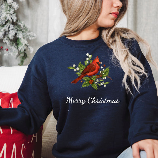 Christmas Cardinal Heavy Blend™ Crewneck Sweatshirt