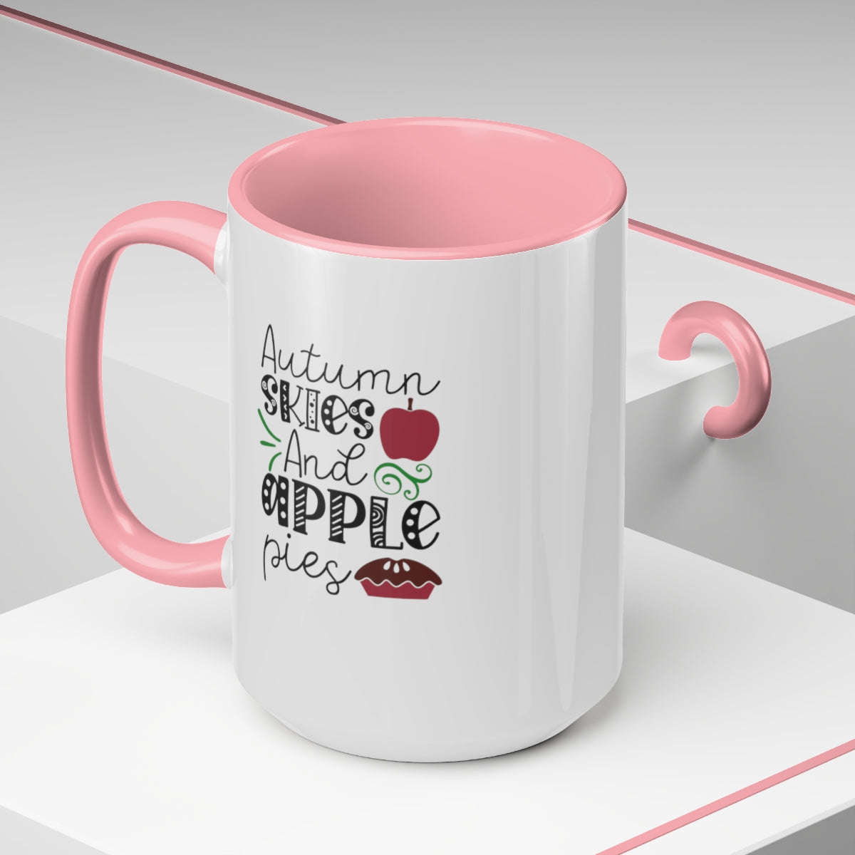 Apple Pie Autumn Skies Coffee Mugs, 15oz