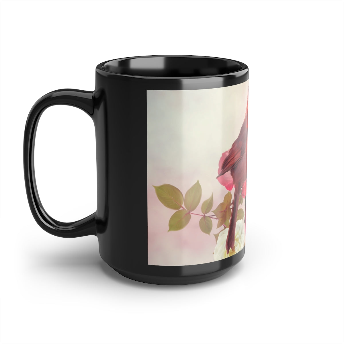 Black Cardinal  Mug, 15oz