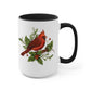 Christmas Cardinal Coffee Mugs, 15oz, Unique Coffee Mug, Holiday Gift