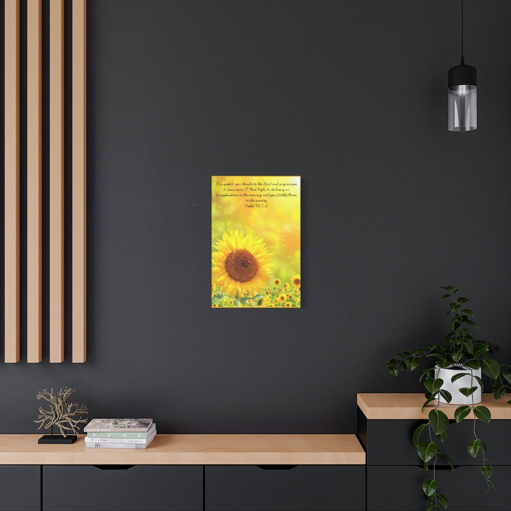 Classic Sunflower Canvas