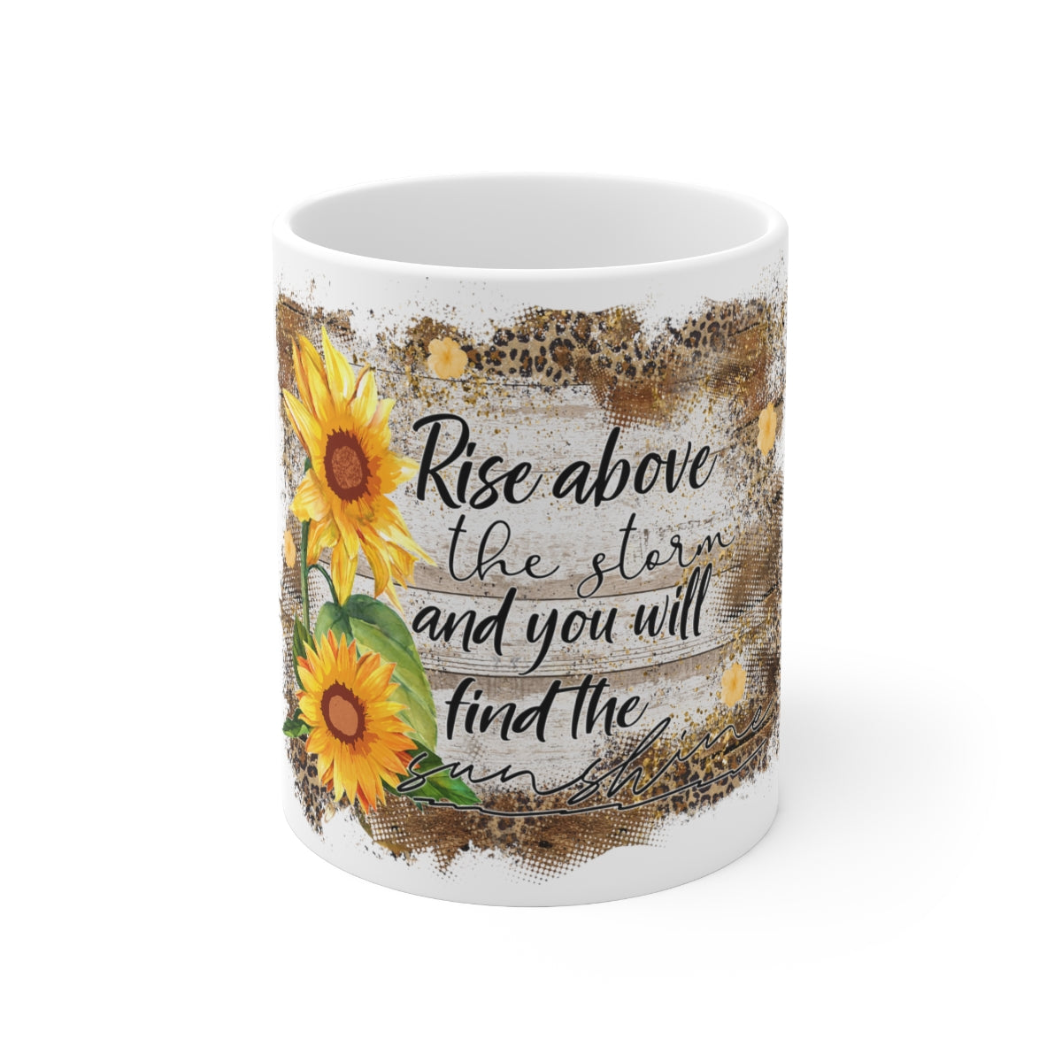 Rise Above Ceramic Mug 11oz, Unique Coffee Mug, Inspiration Gift Mug