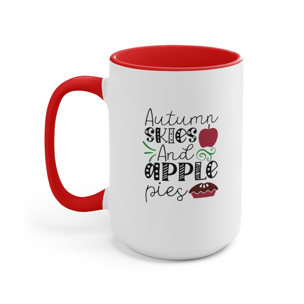 Apple Pie Autumn Skies Coffee Mugs, 15oz