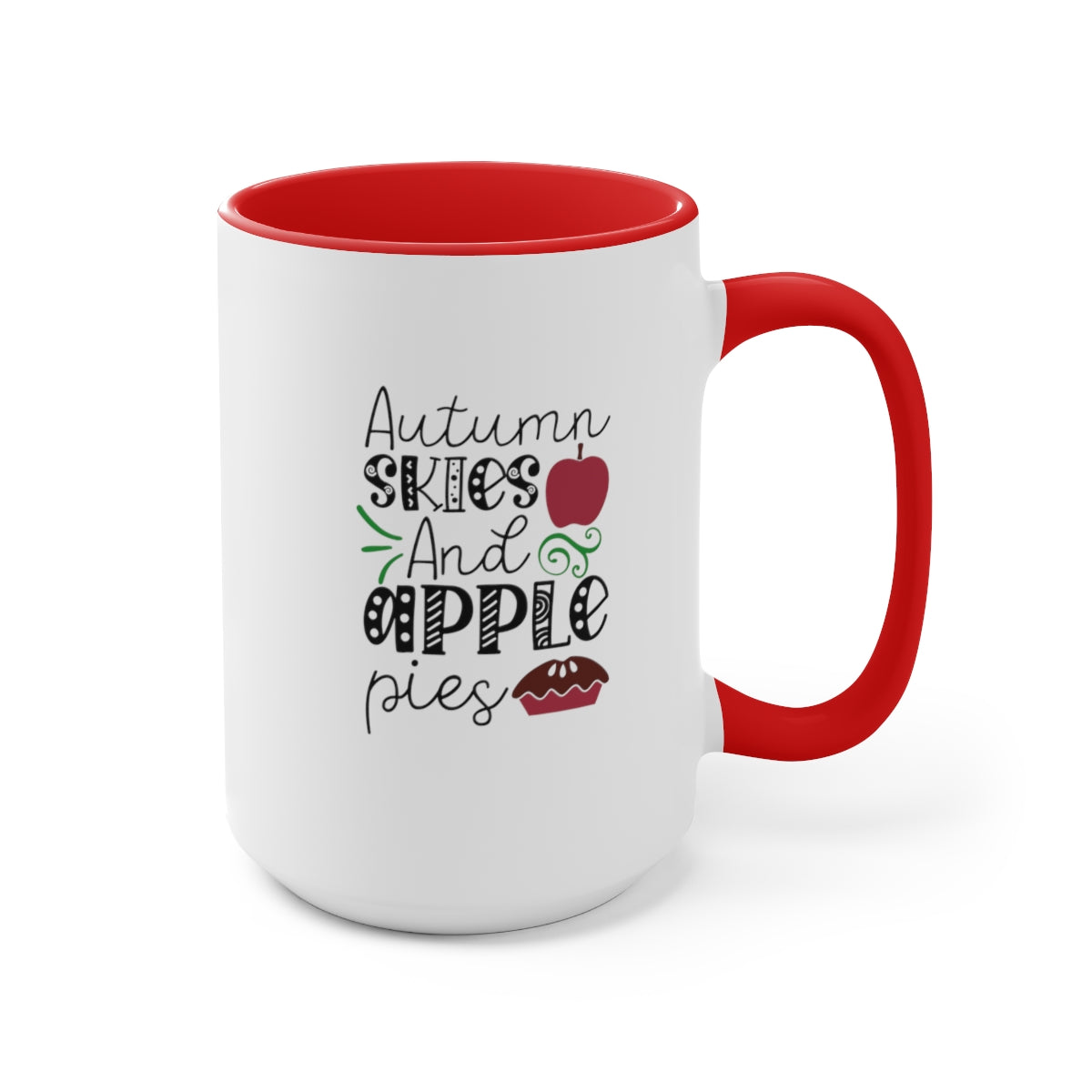 Apple Pie Autumn Skies Coffee Mugs, 15oz