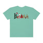 Comfort Colors T-shirt, Retro T-shirt, Believe, Christmas Tree, Christmas Stocking